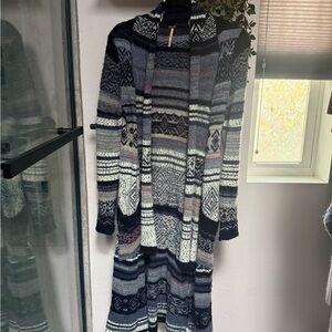 Free People Multicolor Patterned Cardigan